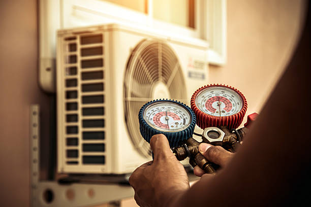 Professional Hvac technician working in Morven, GA